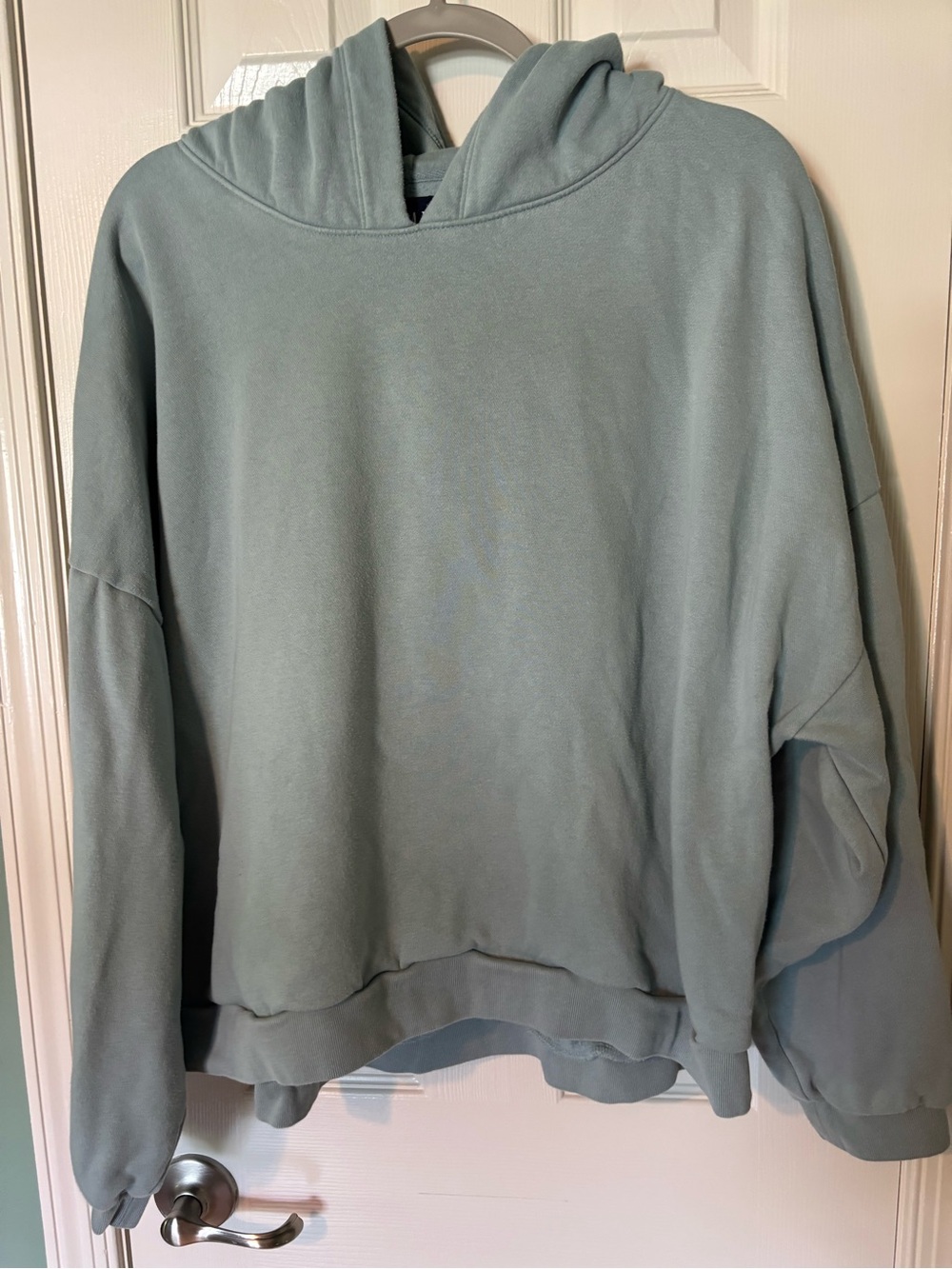 GAP Oversized Crewneck Hoodie in Slate Blue